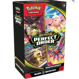 Pokemon Mega Evolution Perfect Order Booster Bundle Includes 6 Booster Packs Trading Card Game