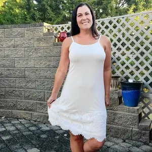 New Scalloped Guipure Lace Dress Extender Slip