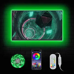 LED TV Backlight, 13.1 ft USB Powered LED Lights for TV 45-60 inch, Led TV Light, RGB Color Changing LED Strip Lights TV Monitor Behind Lighting with Remote Music Sync Bluetooth APP Control