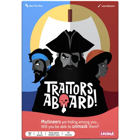 SAVANA Traitors Aboard Secret Identity Party Table Game - Latex-Free Strategy Option, Bluff & Betray, Age 8+, Travel-Size Fun for 3-10 Players, Game Nights