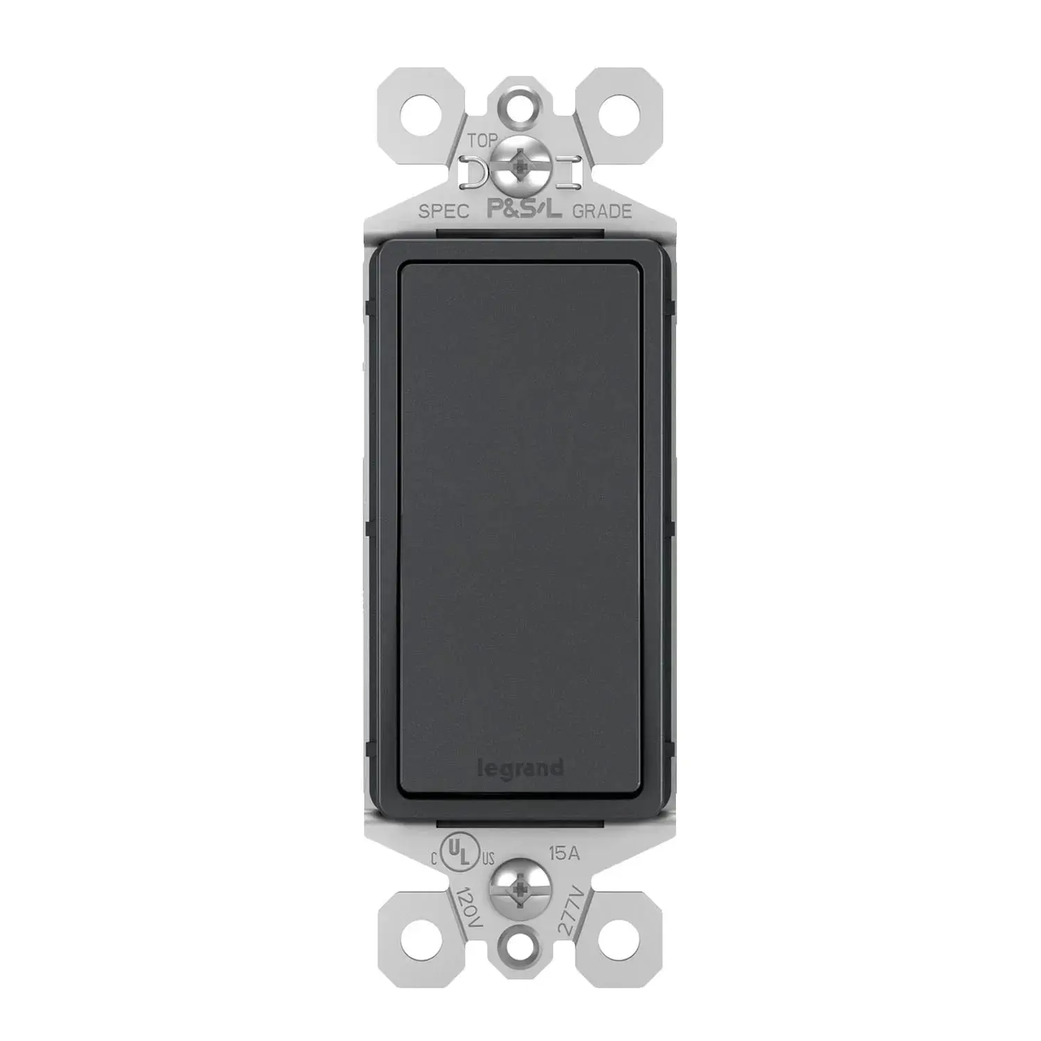 Legrand TM873GCC10 Radiant Light Switch, 15A, Single-Pole/3-Way, Graphite