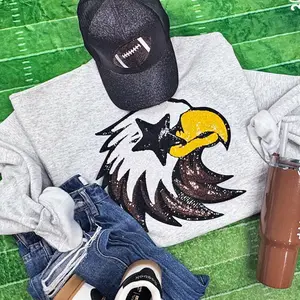 Sequin Eagle Starry Eyes Mascot Patch