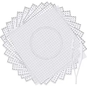 9 count 5mm Large Square Fuse Beads Pegboards Plastic Beads Boards with Ironing Paper, Beads Tweezers Craft Beads
