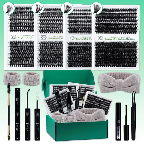 Mixed Length Individual Kit, Lash Clusters Kit, 1 Box Natural Look Eyelash Extensions, Self Grafting Curl Eyelashes, False Eyelashes, Diy False Eyelashes
