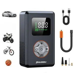 【YL01】Portable Cordless Tire Air Inflator Auto Tire Pump with Digital Pressure Gauge & LED Emergency Light, Suitable for Cars and Bicycles