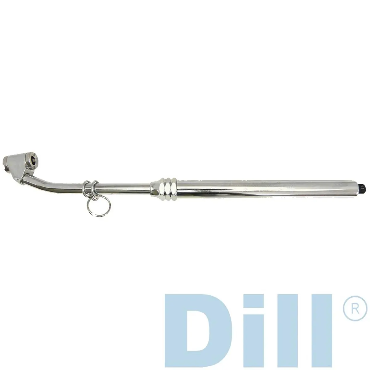 Dill Air Controls  Dual Foot Offset Truck Gauge, Chrome