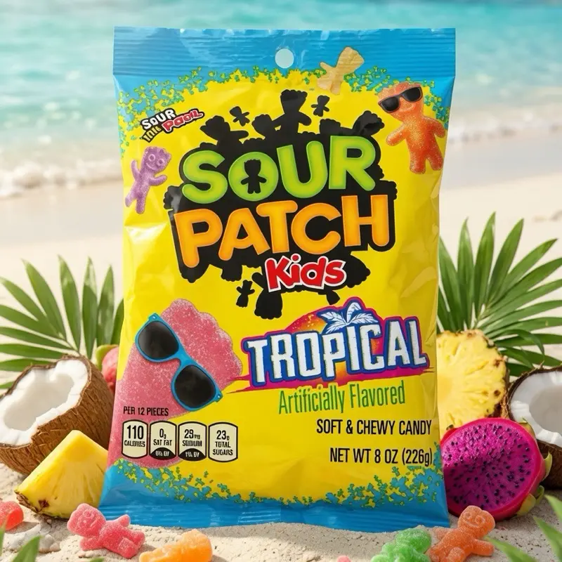 Sour Patch Kids Candies - Chewy, Sour-to-Sweet Fruit-Flavored Snacks for Kids, On-the-Go Treats