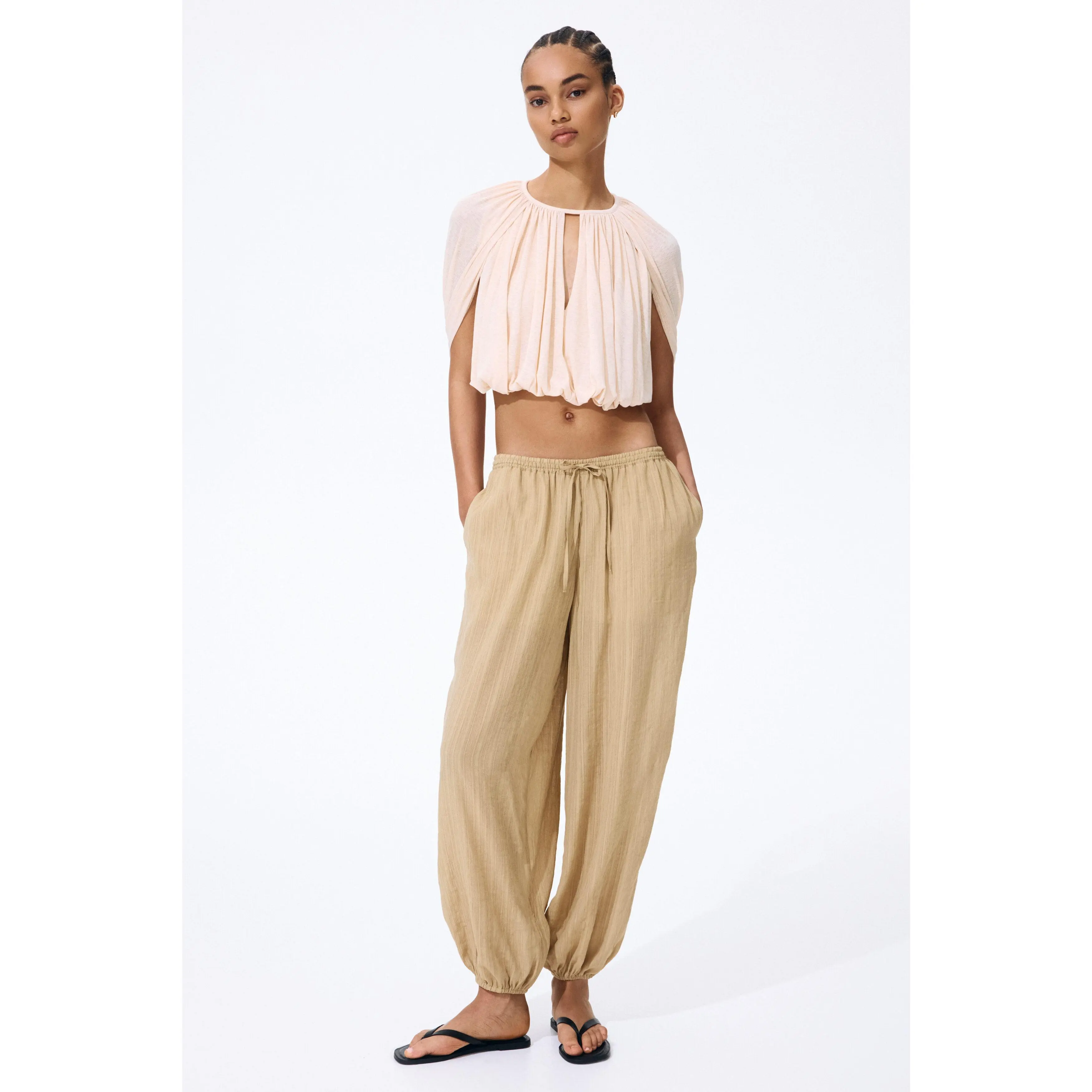 H&M Crinkled balloon trousers
