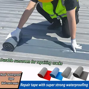 FuBon RUNTIAN 2-Roll Roof Leak Proof Tape, 7.8inWx5.5ydL Polyethylene Waterproof Material, High Temperature Resistant, UV Corrosion Resistant, Heavy Duty Quick Repair Bond Seal for Roofs, Pipes, 7.8X5.5yd
