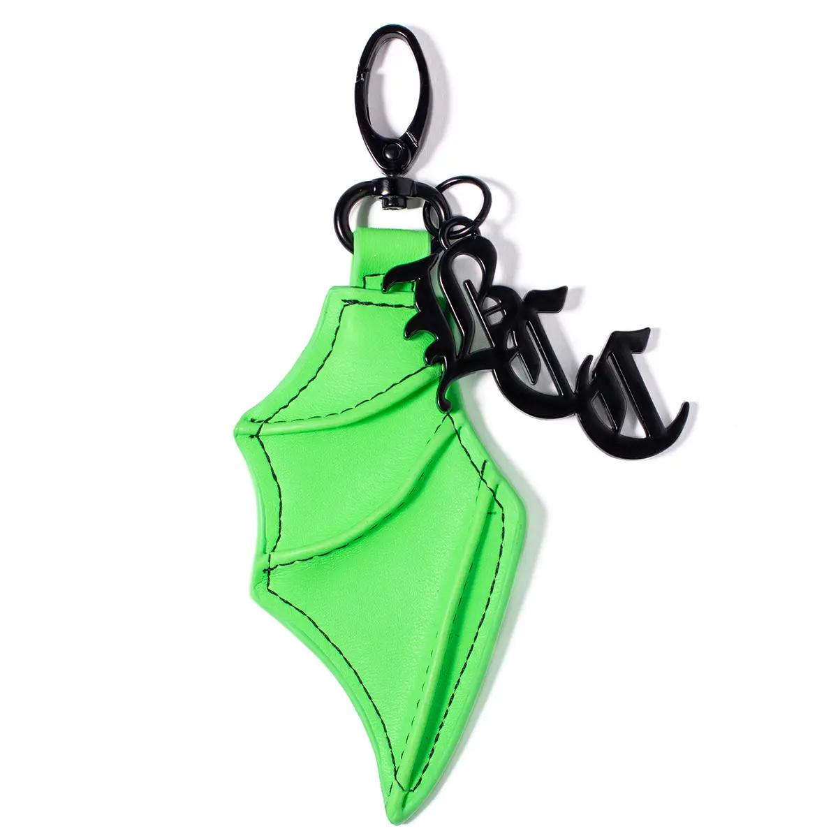 Bat Wing Keychain Green