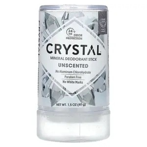 CRYSTAL Mineral Deodorant Stick, Unscented, 1.5 oz (40 g)