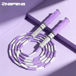 Bamboo Joint Soft Bead Skipping Rope Anti-Skid Segmented Fitness Beaded Jump Rope Unisex Anti Slip Sports Rope Home Exercise