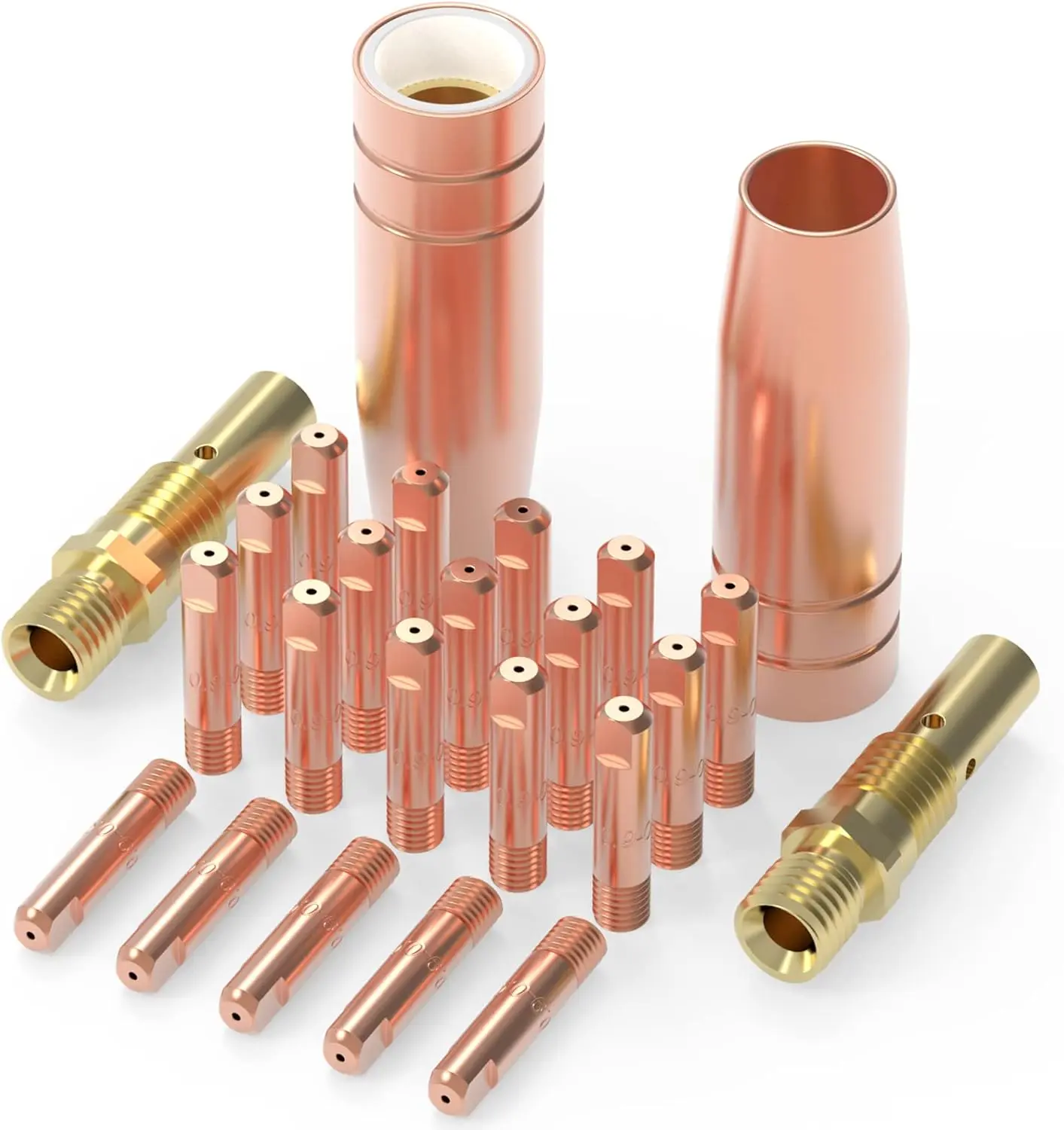 24Pcs Welding Gun Accessory Kit with .035" Precision Tip-Nozzle-Diffuser, Compatible with Lincoln Magnum 100L, Tweco Mini/#1 & YESWELDER Welders, for Workshop Use Home Improvement Building Supplies