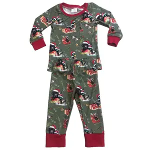 Kids Boy Christmas Pajamas Set Dog Mallards Boy Winter Sleep Wear BLP1213 	