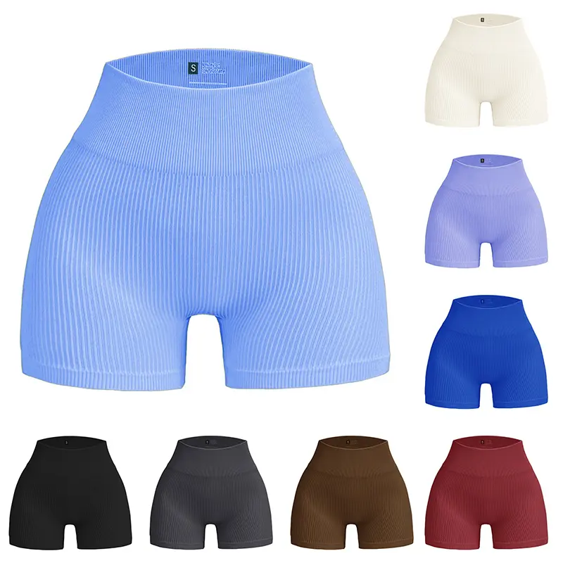 Women's Workout Gym Shorts Booty Spandex Yoga Biker Shorts Scrunch Butt High Waisted Athletic Leggings Basic Basic Minimalist Seamless Seamless Seamless Womenswear