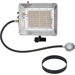 Propane Tank Top Heater, 13000 BTU Rapid Heating 180-Degree Infrared Radiant Tank Top Gas Heater, Stepless Temperature Adjustment for Ice Fishing/Hunting/Outdoor Work, Single Burner Square