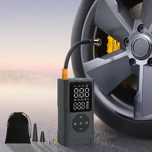 150PSI Digital Car Tire Inflator USB C Rechargeable Air Pump with LED Emergency Light Fast Quick Inflation Compact Lightweight Design Universal for Vehicles Balls Toys Perfect Road Trip Home Emergency Essential