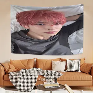 Heeseung  Tapestry, Exquisite Patterns, Soft Fabrics, Perfect for Sofa or Bed Decoration, Comfortable Home Decoration, Bohemian Home Decoration