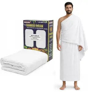 Men's Bamboo Ihram Set of 2 Towels for Hajj and Umrah