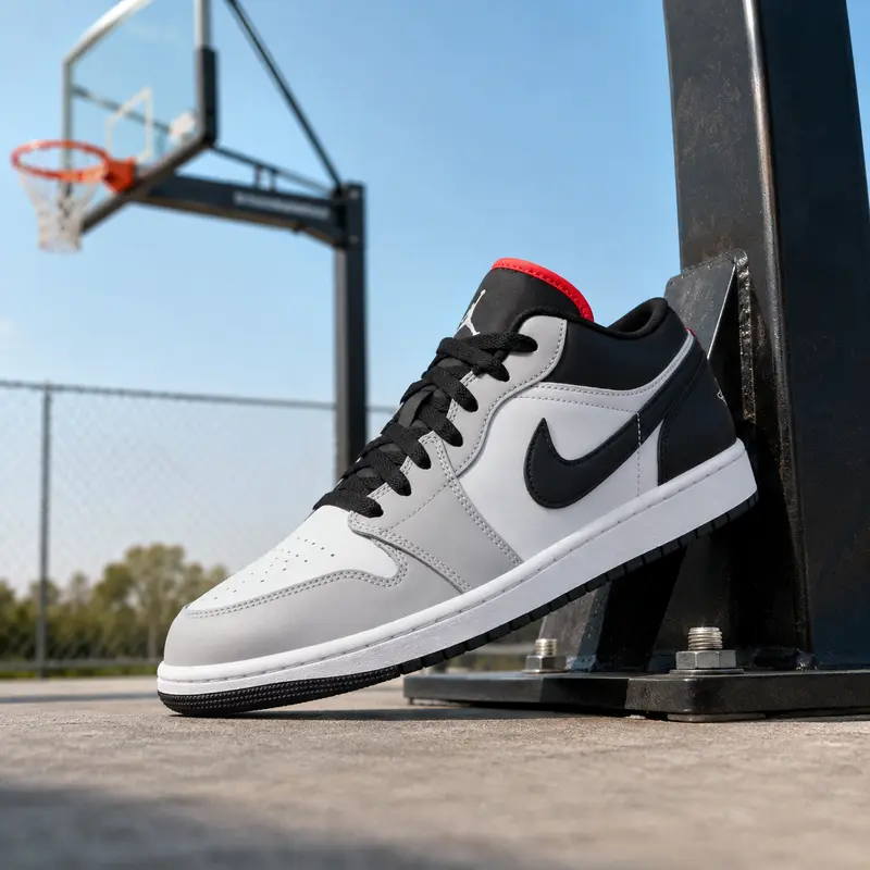Jordan 1 Low Neutral Grey Infrared Men's 553558-045 New