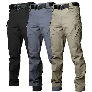 HOMUG Mens 3-Pack Lightweight Casual Work Pants & Tactical Hiking Pants feature durable multifunctional pockets and a straight-leg design, ideal for spring and summer wear. Belt not included.