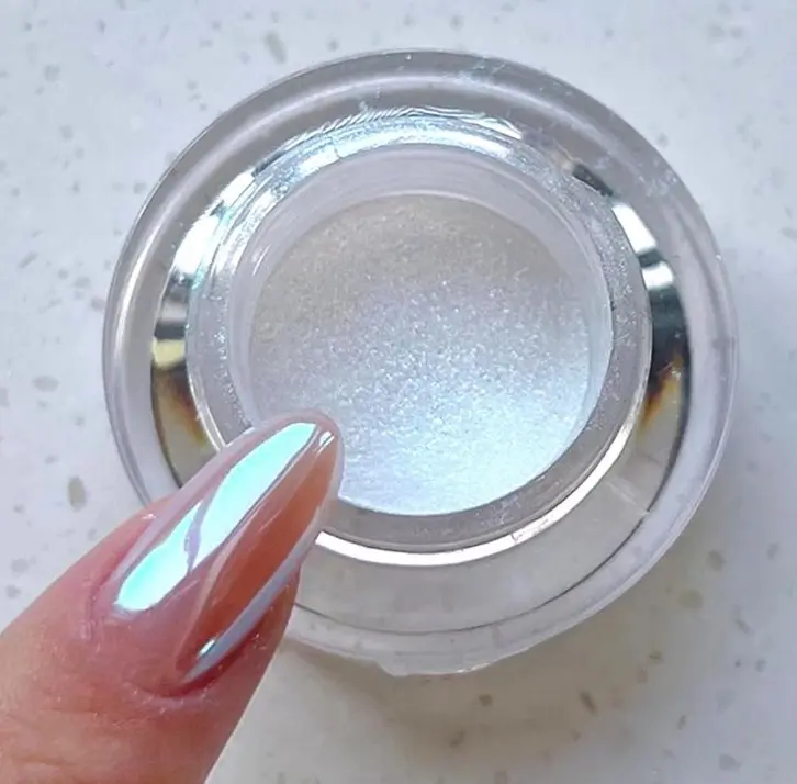Pretty Diva Moonlight Chrome Nail Powder, Unicorn Mermaid Chrome Powder for Nails, Aurora Nail Powder Iridescent Nail Chrome Powder, Nail Art Glitter Decoration for Home DIY Salon Manicure Pigment
