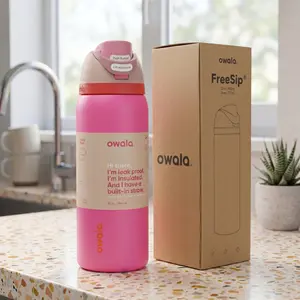 Owala FreeSip 32oz Insulated Stainless Steel Water Bottle Straw Pink BPA Free