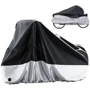 MOONCOOL Adult Tricycle Cover Trike Cover, 3 Wheeled Bicycle Bike Cover for Outdoor Storage Waterproof, Dust Wind Proof for Bikes