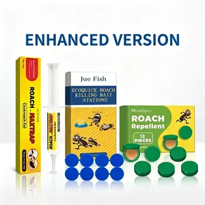 MoonSpry Roach Repellent, Domestic Dormitory Kitchen Powerful Cleaning Cockroach Exterminator Cockroach Gel Bait Pest Control Kit Rodent Repellent Pouches for Indoor & Outdoor Multi-Surface Microfiber Floor Mop roach killer indoor infestation
