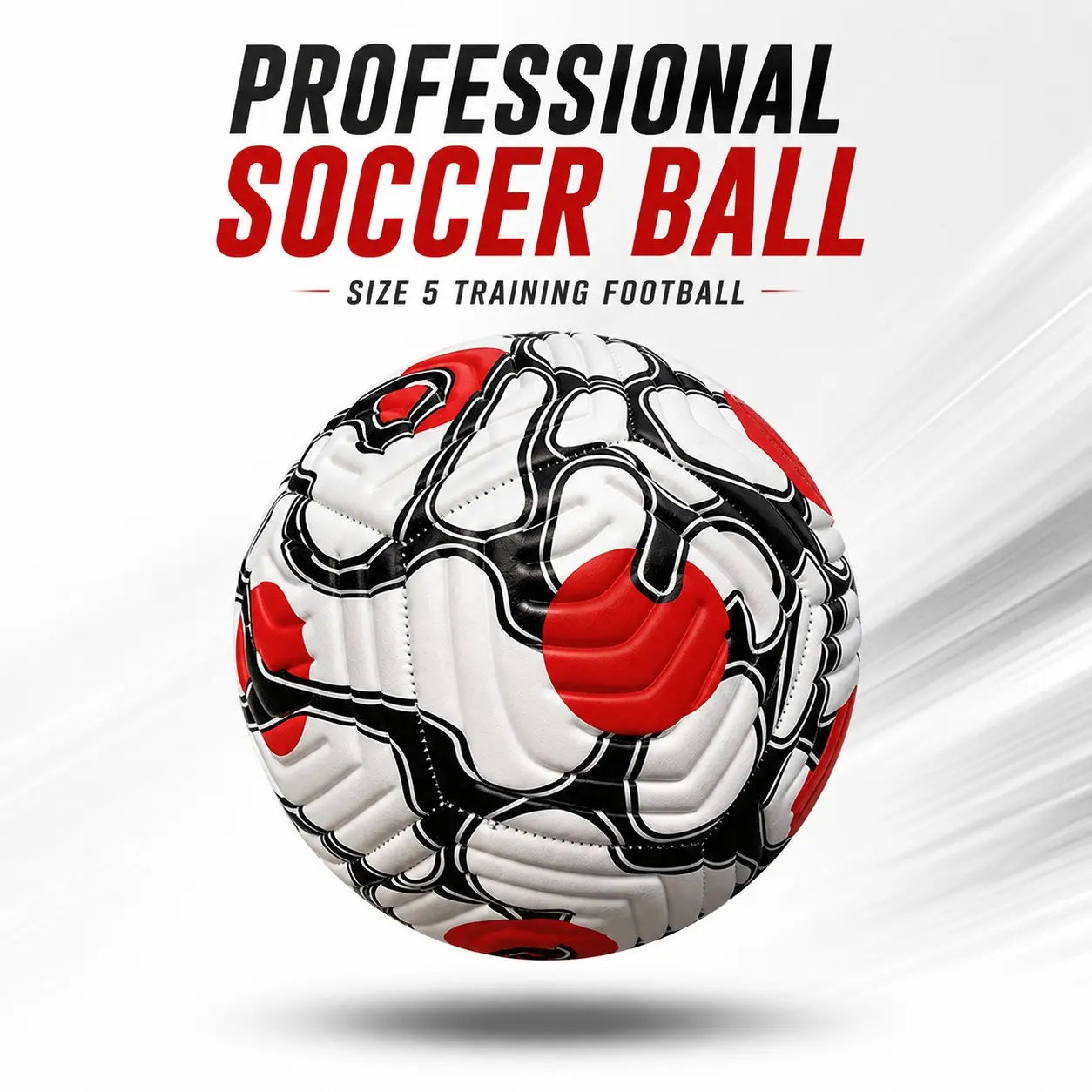 Size 5 Soccer Ball, Durable PU Training Football for Adults & Youth, Outdoor Match Ball, Perfect for Practice and Games, Soccer Trainer Ball, Football Balls