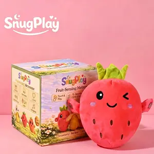 Strawberry interactive Music Plush Toy Set -Banana,Strawberry & Carrot Electric Plush Toys forParent-Child Interaction, Couples & FriendsPrank Toy, Valentine's Day & Easter Party FunGift for Kids & Adults stuffed animals cute girlygifts