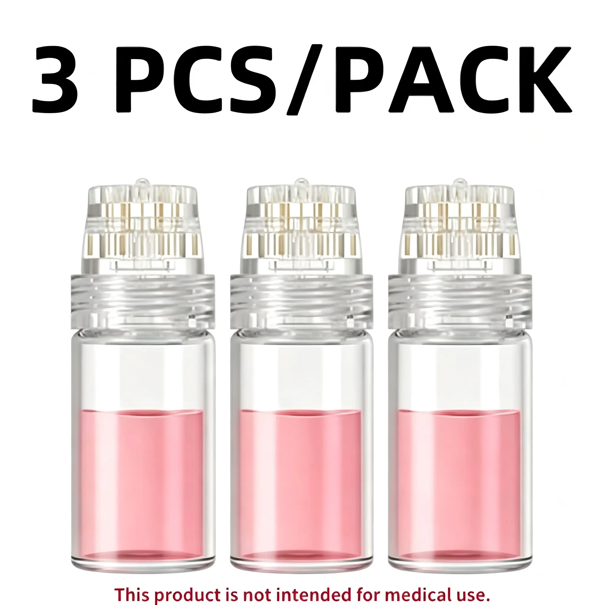 0.25mm 20-Pin Hydra Needle Derma Roller, Manual Serum Applicator Microneedling Tool, Portable Glass & Plastic Skin Care Roller, Gentle Facial Microneedle Tool for Home Skin Rejuvenation Use