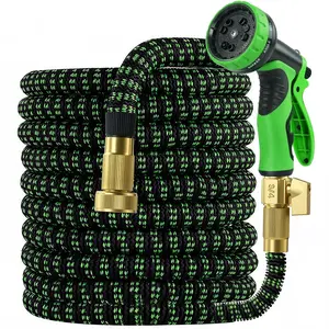 100FT Expandable Garden Hose, Heavy Duty Superior Strength Water Pipe Flexible Hose with 10 Function Spray Nozzle, 3-Layer Latex Core, for Watering Lawn Yard Garden Car Washing Pet Cleaning