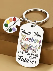 Art Teacher Appreciation Keychain, Keychain Pendant, Teachers Day Gift, Artist Gift for Women Men, Art Lovers Gift, Painter Gift, Graduation Present