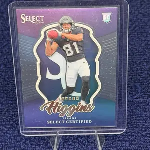 Select 2023 Hayden Higgins Texans Select Certified RC Rookie Card