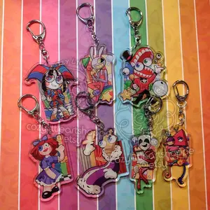 Double-Sided The Amazing Digital Circus Acrylic Charm Keychains