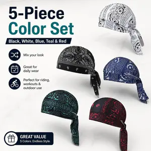 Stretchy Paisley Pirate-Style Cycling Headwrap/Bandana (Unisex)