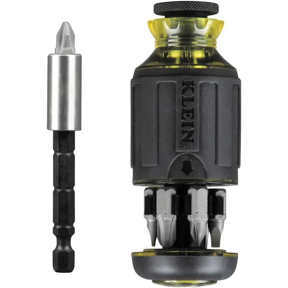 Multi-bit Stubby Screwdriver, Impact Rated 8-in-1 Adjustable Magnetic Tool with Phillips, Slotted, Square and Nut Driver hand  tools screwdriver