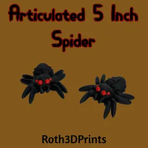 Big Spider Figure - 5 Inch Articulated 3D Printed Spider collectible figurine