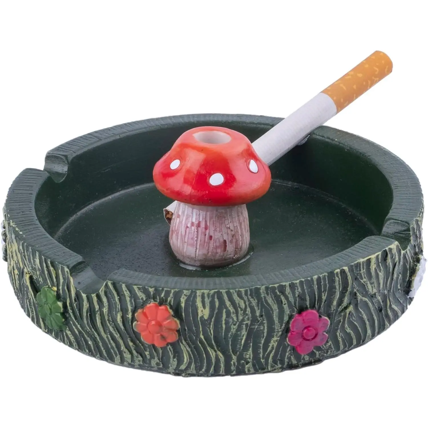 Cute Fantastical Mushroom Resin Ashtray - Cool Collectible Home Decor, Decorative Ornament, Interior Decoration Accessories for Home Office, Room Decor Gift Item