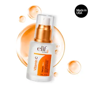 Elif 4 Care Vitamin C Facial Serum 15% with Vitamin E & Orange Oil Brightening Firming Antioxidant Moisturizer Natural Ingredients 30 mL Made in USA