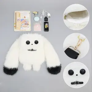 Plush rabbit bag girl comic show backpack y2k arctic rabbit pain bag two-dimensional messenger bag rabbit backpack