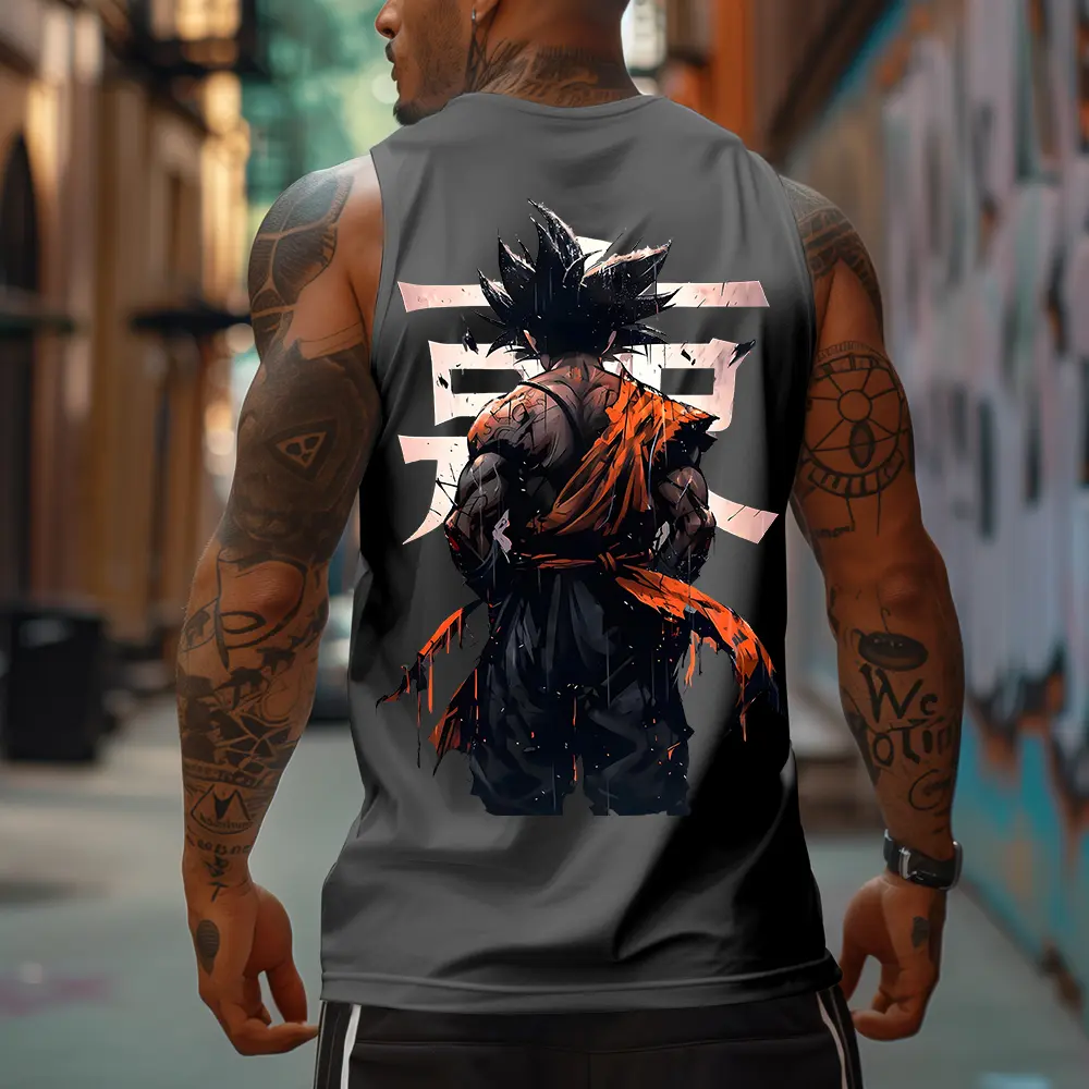 Dragon Ball DBZ Son Gohan Unisex Summer outfits men streetwear 80s 90s graphic tees cotton Anime tank tops men gifts