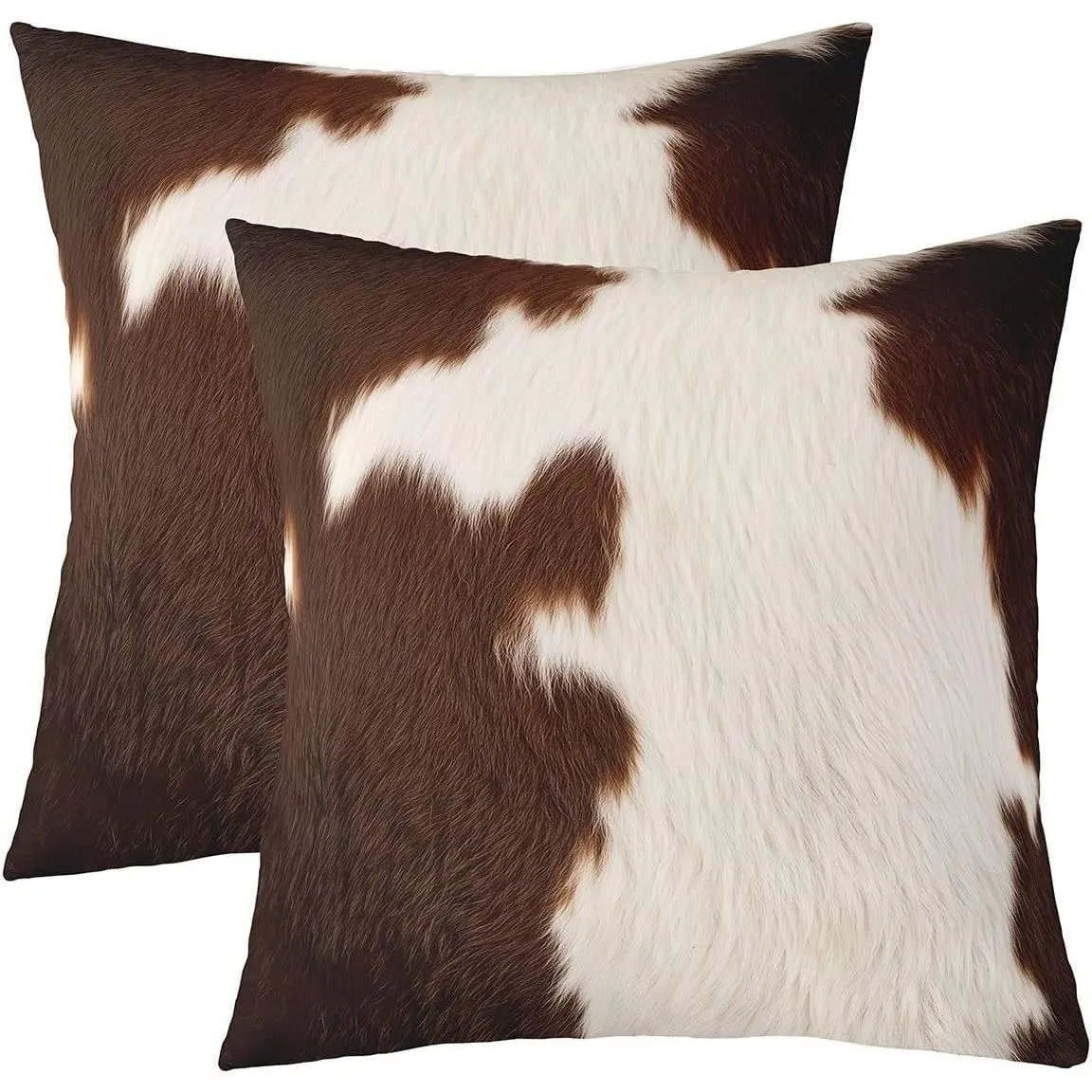 Cow Fur Pillow Covers Cowhide Decorative Throw Pillow Covers Cases Home Decor Farmhouse Western Farm Animal Skin Cushion Case Couch Sofa Outdoor