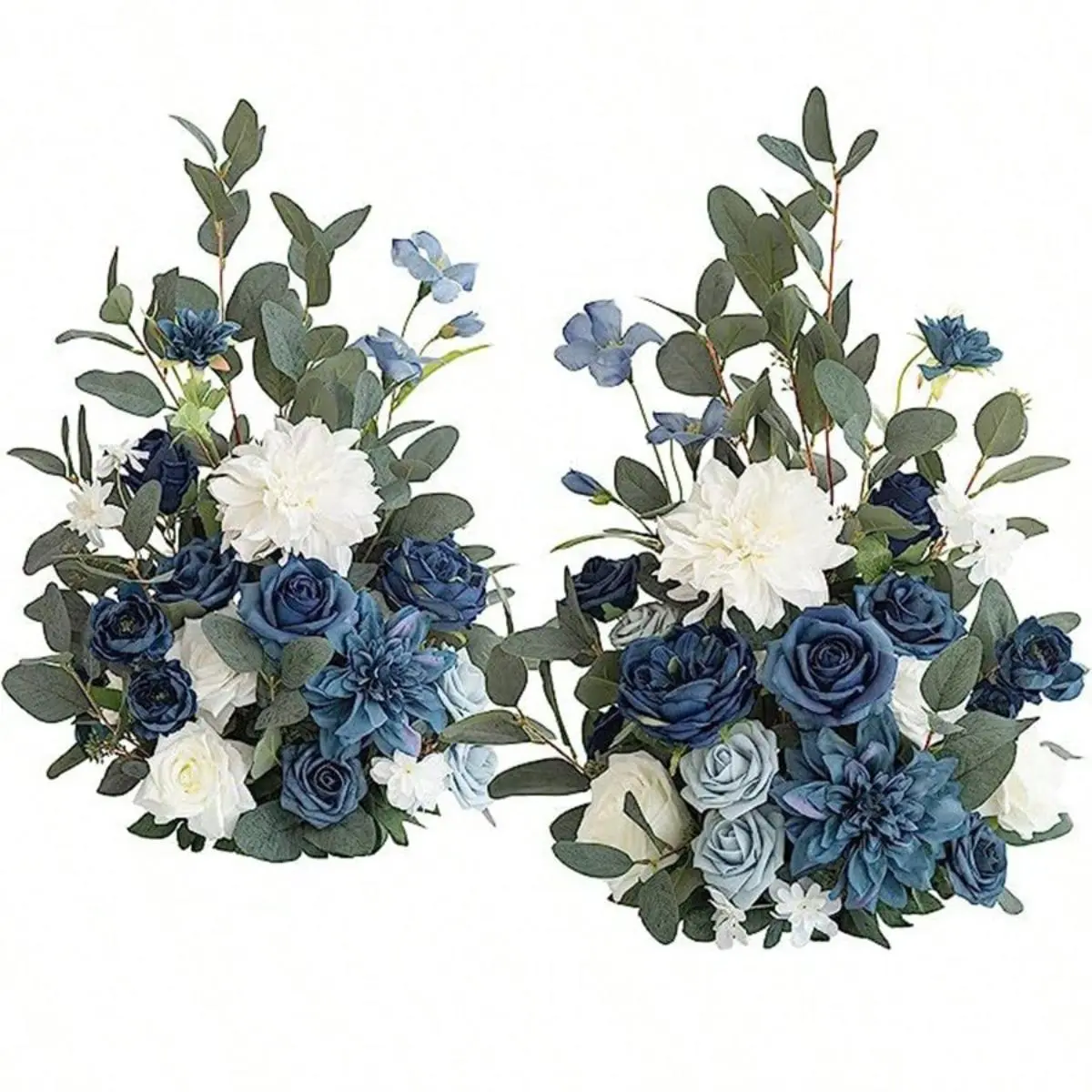 2PCS Foam Flowers - Decorative Faux Flowers with Mixed Blooms, Plants for Couple, Home Decor Settings Like Fireplace, Wedding Party Background, Two Pieces