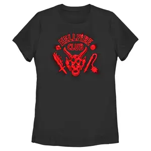 Women's Stranger Things Hellfire Club Glowing Logo T-Shirt
