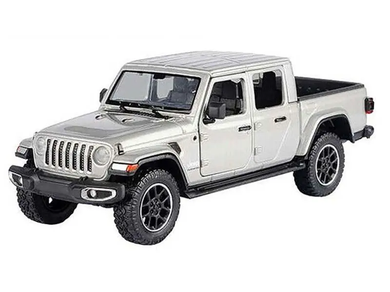 2021 Jeep Gladiator Overland - Silver Closed Top (Timeless Legends) Diecast 1:27 Scale Model - Motormax 79365SIL