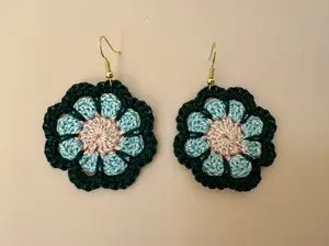 Crochet earrings Flower Power