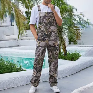 OeyFnbmO Camo Bibs Overalls for Men Denim Adjustable Straps Work Utility Coveralls Camouflage Jumpsuit Redneck Hunting Outwear Menswear
