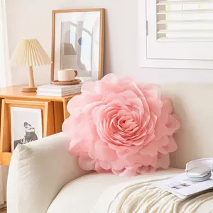 Princess Style Floral Pillow Cover, Rose Flower Design, Colorful Decorative Cushion for Daily Use and Festive Occasions